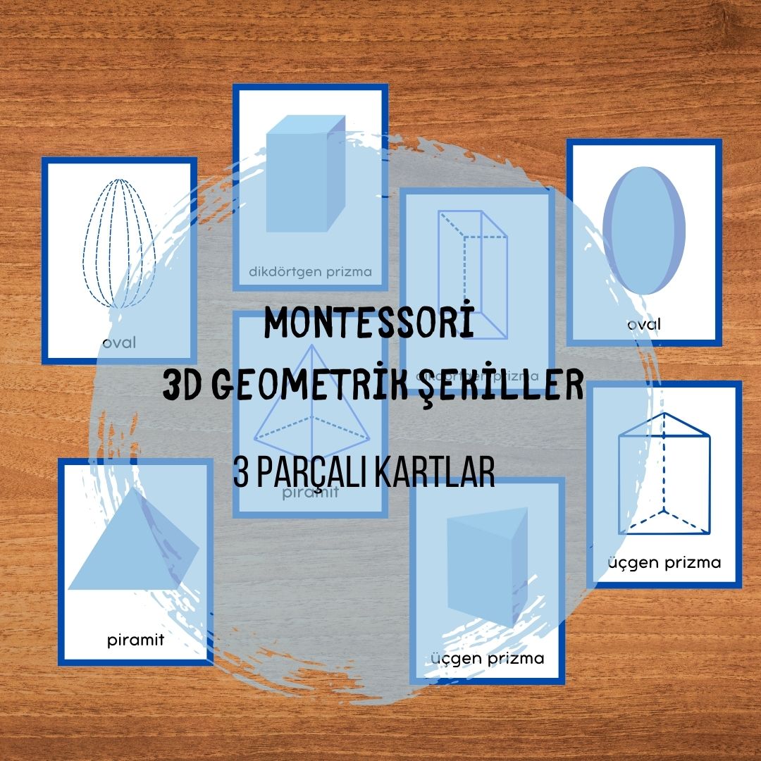 3D Geometrik Şekiller Kartları Nedir?