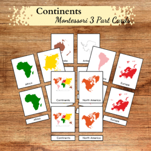 montessori 3 part cards
